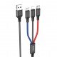 HOCO X76 Cable 3-in-1 - USB-A, 1м, 18W, 2.0A, Super charging /colorful