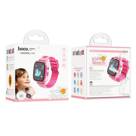 HOCO smartwatch for children with 2G talk function Y100 pink