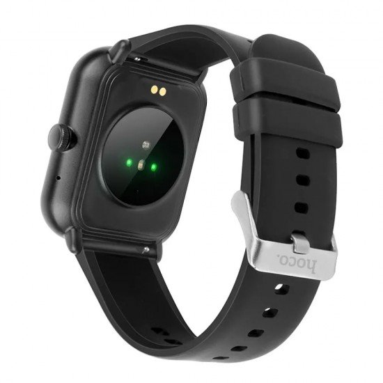 Hoco Y3 Pro Smartwatch IP67 Screen 1.95" 350mAh v5.1 με Δυνατότητα Κλήσεων Silicon Band Μαύρο