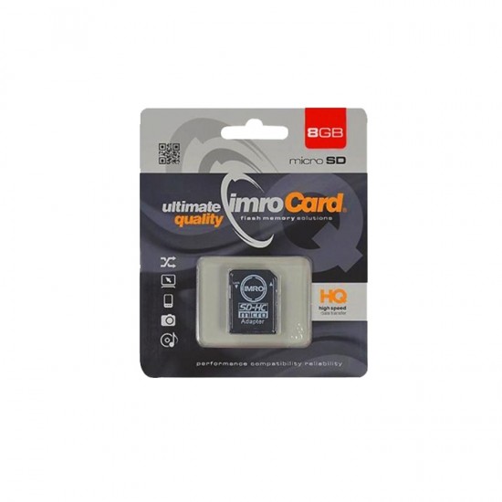 Imro 8GB microSDHC memory card class 10 + adapter