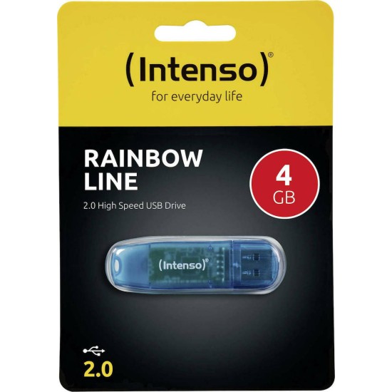 Intenso USB Stick 4GB 2.0 Rainbow Line Blue (3502450)