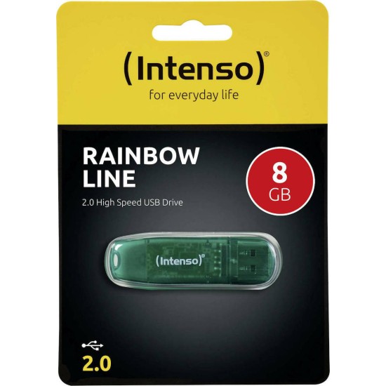 Intenso USB Stick 8GB 2.0 Rainbow Line Green (3502460)