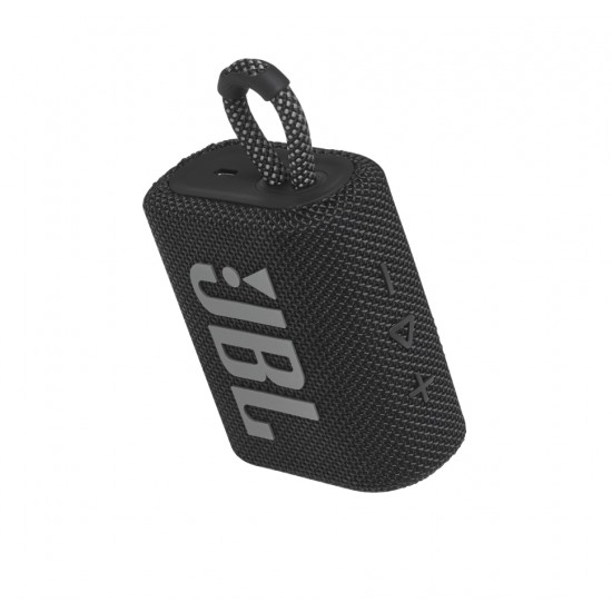 JBL GO3, Portable Bluetooth Speaker, Waterproof IP67, (Black)