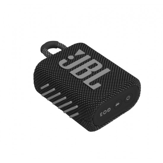 JBL GO3, Portable Bluetooth Speaker, Waterproof IP67, (Black)