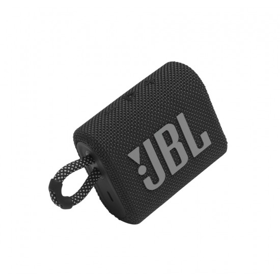 JBL GO3, Portable Bluetooth Speaker, Waterproof IP67, (Black)