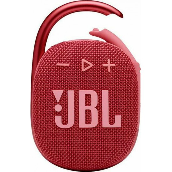 JBL Clip 4 Αδιάβροχο Ηχείο Bluetooth 5W με Διάρκεια Μπαταρίας έως 10 ώρες Κόκκινο