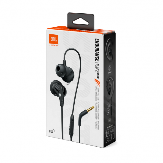 JBL Endurance RUN 2, In-Ear Sport Headphones, One Button control, Mic (Black)