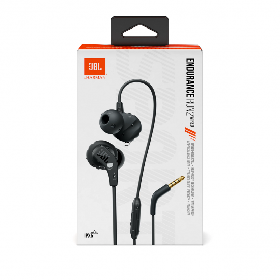 JBL Endurance RUN 2 Bluetooth, In-Ear Sport Headphones, Remote & Mic , IPX5 (Black)