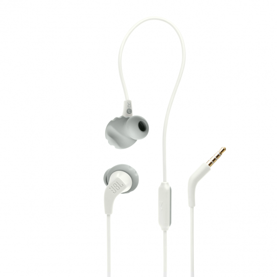 JBL Endurance RUN 2, In-Ear Sport Headphones, One Button control, Mic (White)