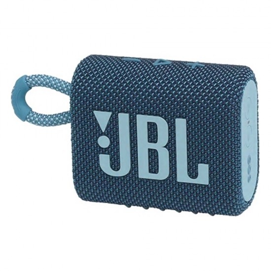 JBL GO3, Portable Bluetooth Speaker, Waterproof IP67, (Blue)