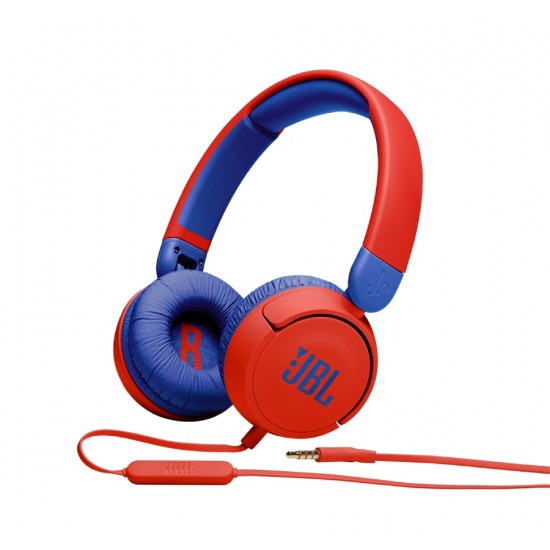 JBL JR310, On-Ear Headphones for Kids, Universal (Red)