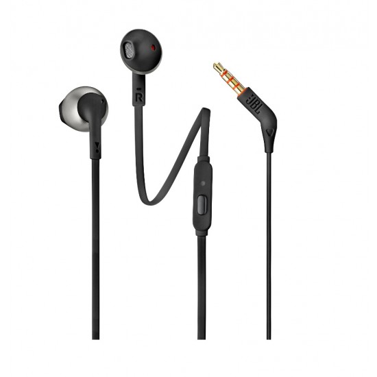 JBL T205, InEar Universal Headphones 1-button Mic/Remote (Black)