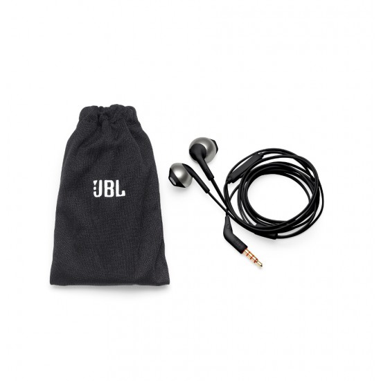 JBL T205, InEar Universal Headphones 1-button Mic/Remote (Black)