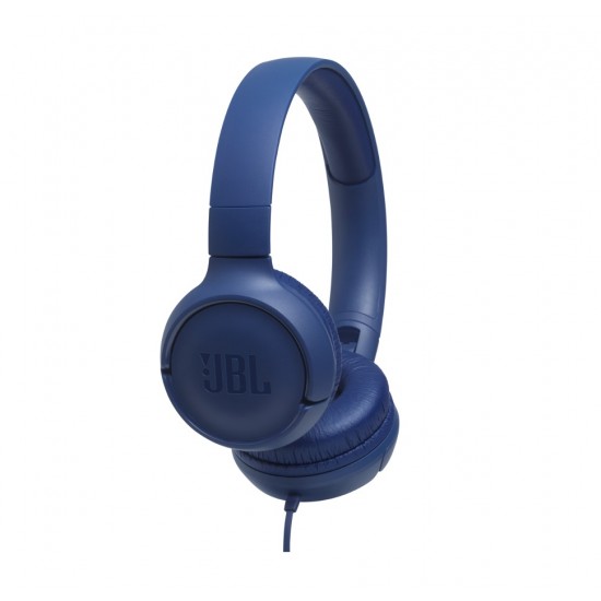 JBL Tune 500, OnEar Universal Headphones 1-button Mic/Rem (Blue)