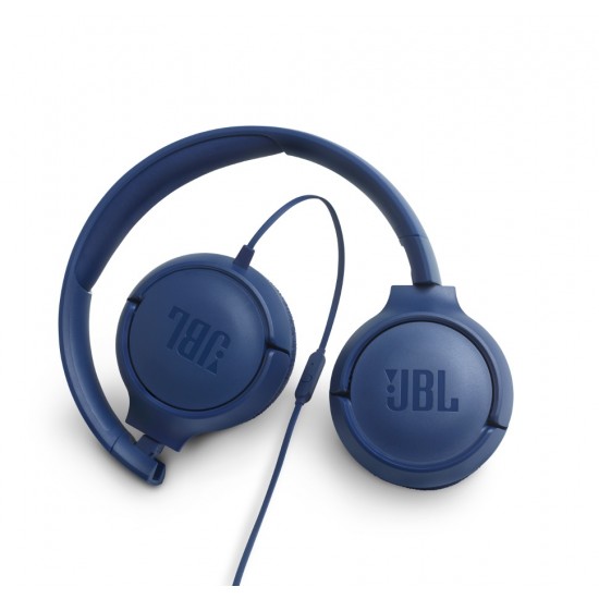 JBL Tune 500, OnEar Universal Headphones 1-button Mic/Rem (Blue)