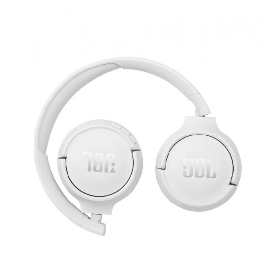 JBL Tune 510ΒΤ, On-Ear Bluetooth Headphones w Earcup control (White)