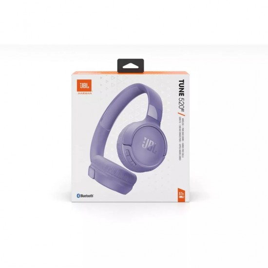 JBL Tune 520ΒΤ, On-Ear Bluetooth Headphones, Multipoint, APP, (Purple)