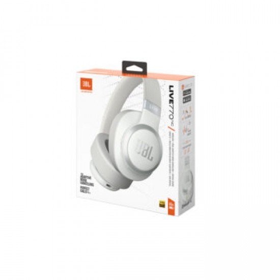 JBL Live 770NC, Over-Ear Bluetooth Headphones, True ANC, Multipoint, APP, (White)