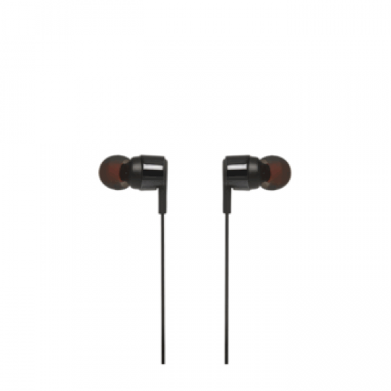 JBL T210E, InEar Universal Headphones 1-button Mic/Remote (Black)