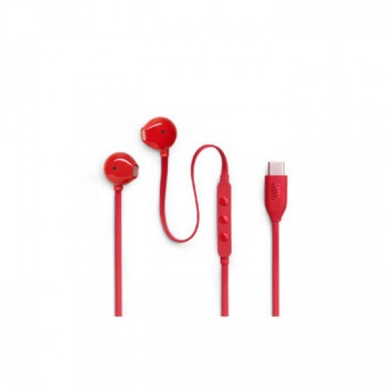 JBL Tune 305C, Ear-Buds Headphones, USB-C, Hi-Res, (Red)