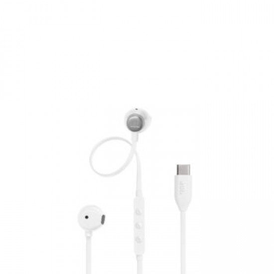 JBL Tune 305C, Ear-Buds Headphones, USB-C, Hi-Res, (White)