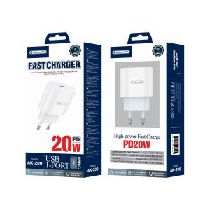 JELLICO wall charger AK200 PD 20W 1xUSB-C White JELLICO wall charger AK200 PD 20W 1xUSB-C White