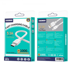 JELLICO USB Cable - B15 3.1A USB-C 1m white