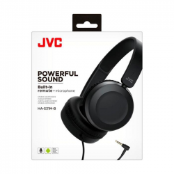 JVC HA-S31ΒΕ Wired headphones with remote control and microphone black