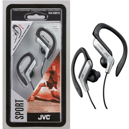 JVC - Over-ear sports headphones silver HE-EB75