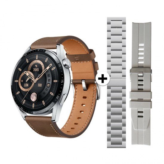 Smart Watch Kalobee SK37 Box: SET 3 Straps, 47mm /brown/