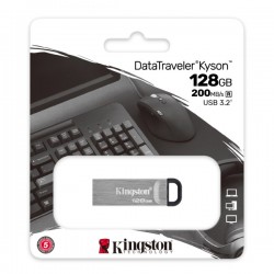 KINGSTON DTKN/128GB DATATRAVELER KYSON 128GB USB 3.2 FLASH DRIVE