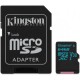 KINGSTON SDCG2/64GB CANVAS GO 64GB MICRO SDXC CLASS 10 UHS-I U3 V30 + SD ADAPTER