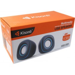 KISONLI SPEAKERS V350, 3Wx2 USB - 22061