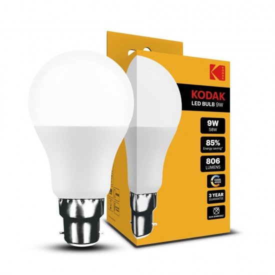 KODAK Max LED B22 Σφαιρική Λάμπα A60 9W 270° 4000K 806lm