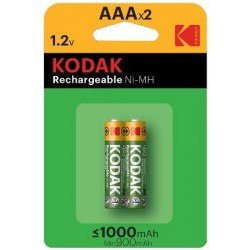 Kodak rechargeable Ni-MH AAA battery 1000mAh (2 pack)