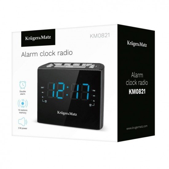 Kruger&Matz - Radio alarm clock KM0821 black