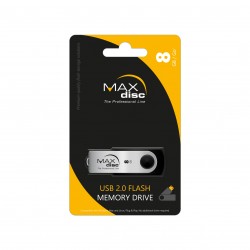 MAXdisc USB 2.0 flash memory drive, 8 GB (MD908)