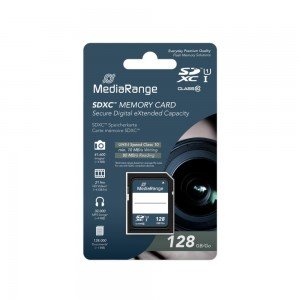 MediaRange SDXC™ memory card, UHS-1 | Class 10, 128GB (MR969)