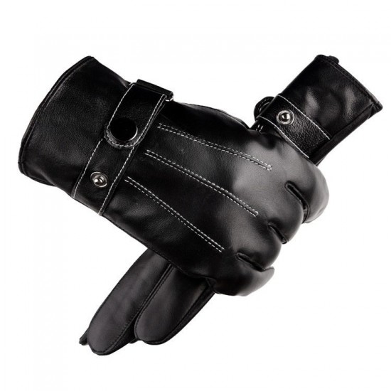 MENS WINTER GLOVES FOR A TOUCHSCREEN SMARTPHONE BLACK