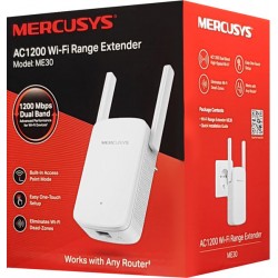 Mercusys ME30 AC1200 Wi-Fi Range Extender Dual Band (2.4 & 5GHz) 1200Mbps (MERME30) 