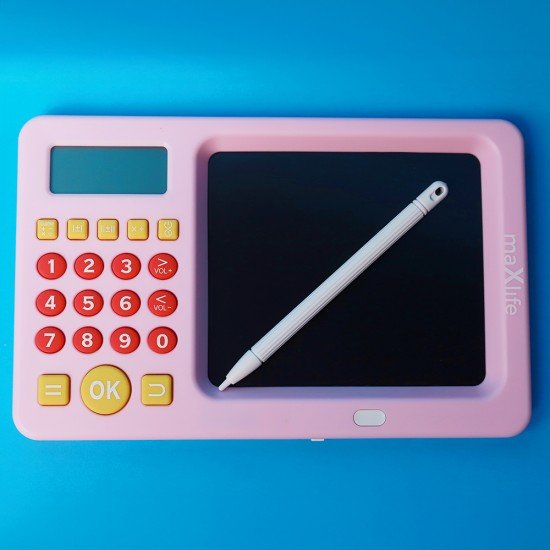 Maxlife Children's Writing Board with Calculator MXWB-01 Pink