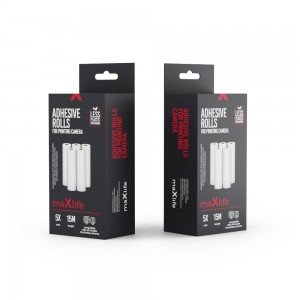 Maxlife adhesive roll set for printing camera Maxlife adhesive roll set for printing camera