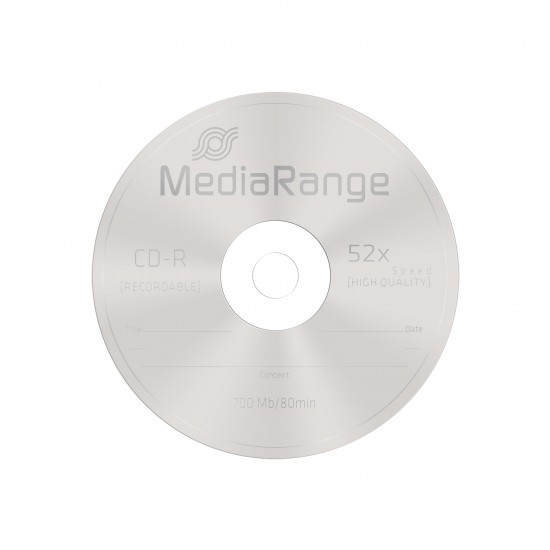 MediaRange CD-R 80' 700MB 52x Slimcase Pack x 10 (MR205)