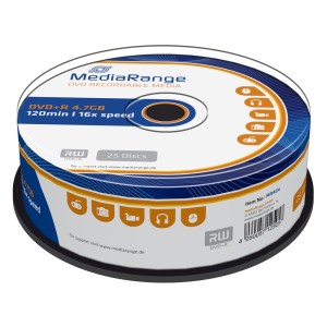 MediaRange DVD+R 120' 4.7GB 16x Cake Box x 25 (MR404) MediaRange DVD+R 120' 4.7GB 16x Cake Box x 25 (MR404)