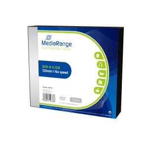 MediaRange DVD-R 120' 4.7GB 16x Slimcase Pack x 5 (MR418)