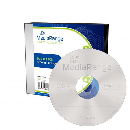 MediaRange DVD-R 120' 4.7GB 16x Slimcase Pack x 5 (MR418)