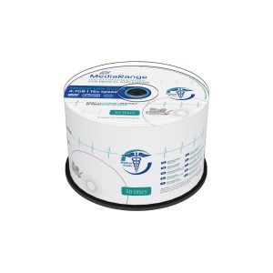 MediaRange Medical Line DVD-R 120' 4.7GB 16x Inkjet Fullsurface Printable Cake Box x 50 (MR429) MediaRange Medical Line DVD-R 120' 4.7GB 16x Inkjet Fullsurface Printable Cake Box x 50 (MR429)