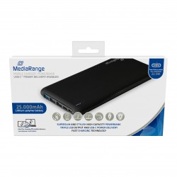 MediaRange Mobile Power Bank 25.000mAh, with USB-C Power Delivery fast charge technology (MR754)