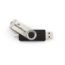 MediaRange USB combo flash drive with micro USB (OTG) plug, 16GB (MR931-2)