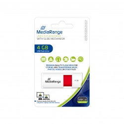 MediaRange USB 2.0 Flash Drive Color Edition 4GB (Red) (MR970)